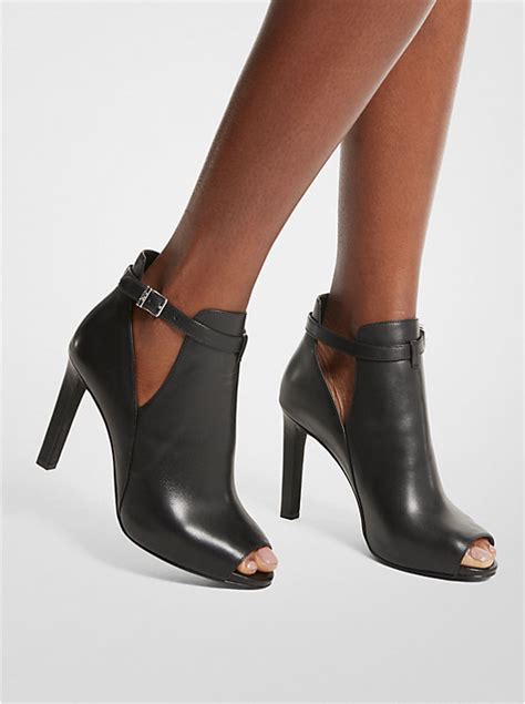 michael michael kors lawson leather open-toe ankle boot|Lawson Leather Open.